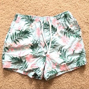 H&M Mens Small Floral Swim Trunks